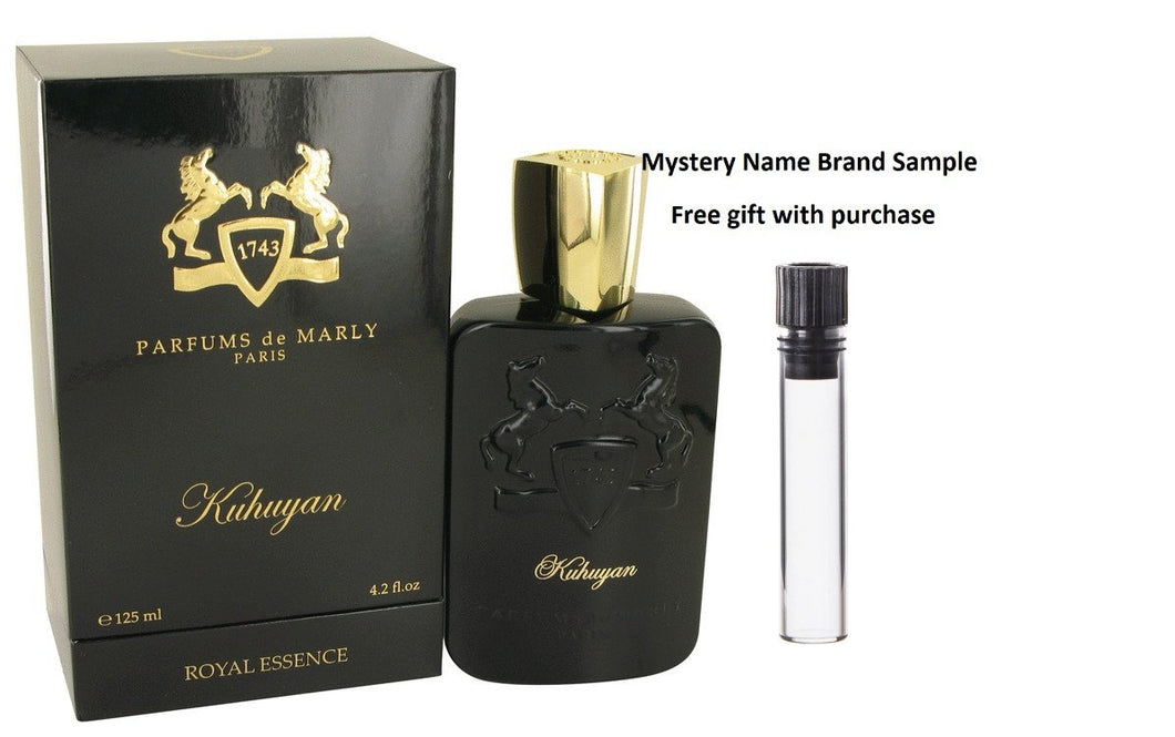 Kuhuyan by Parfums de Marly Eau De Parfum Spray (Unisex) 4.2 oz And a Mystery Name brand sample vile