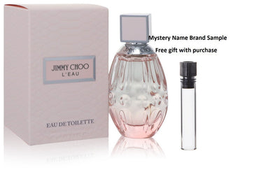 Jimmy Choo L'eau by Jimmy Choo Eau De Toilette Spray 1.3 oz And a Mystery Name brand sample vile