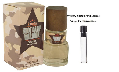Kanon Boot Camp Warrior Desert Soldier by Kanon Eau De Toilette Spray 3.4 oz And a Mystery Name brand sample vile