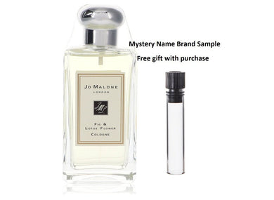 Jo Malone Fig & Lotus Flower by Jo Malone Cologne Spray (Unisex Unboxed) 3.4 oz And a Mystery Name brand sample vile