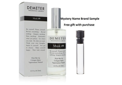 Demeter Musk #9 by Demeter Cologne Spray (Unisex)) 4 oz And a Mystery Name brand sample vile