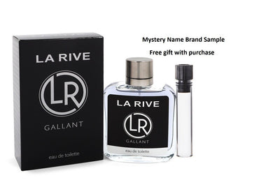 La Rive Gallant by La Rive Eau De Toilette Spray 3.3 oz And a Mystery Name brand sample vile