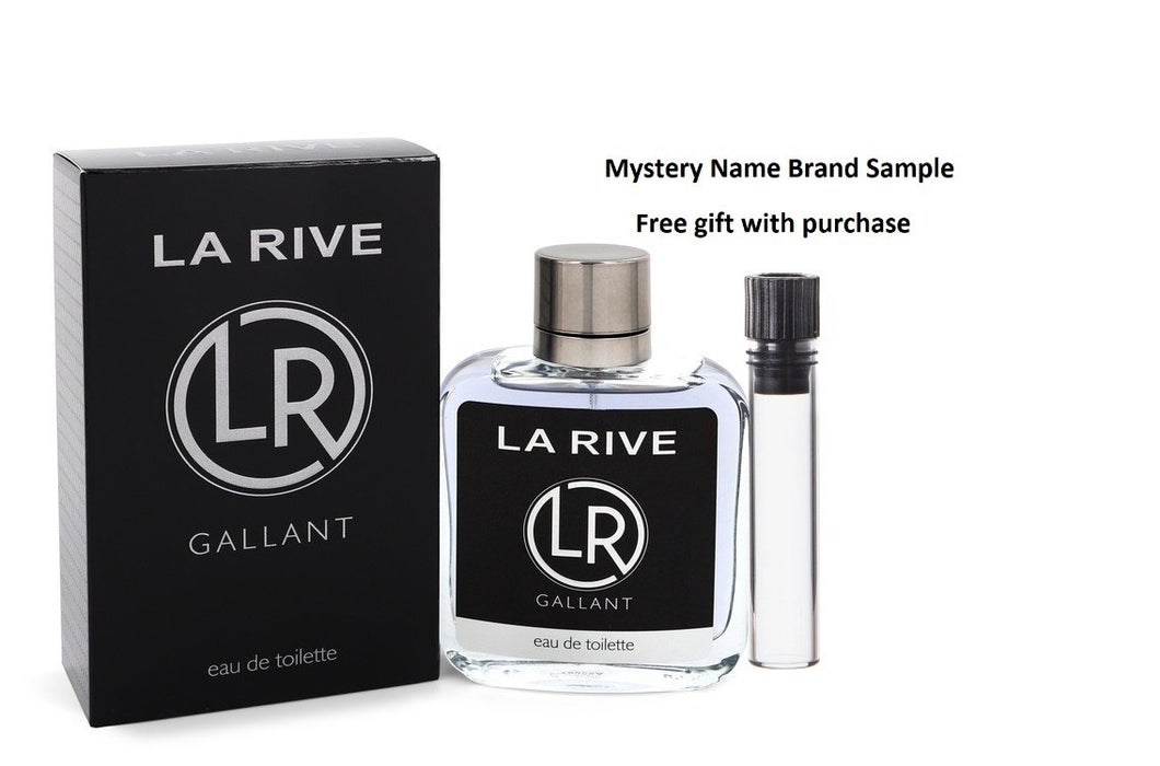 La Rive Gallant by La Rive Eau De Toilette Spray 3.3 oz And a Mystery Name brand sample vile