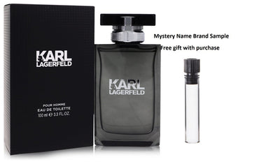 Karl Lagerfeld by Karl Lagerfeld Eau De Toilette Spray 3.3 oz And a Mystery Name brand sample vile