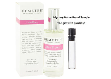 Demeter Lotus Flower by Demeter Cologne Spray 4 oz And a Mystery Name brand sample vile