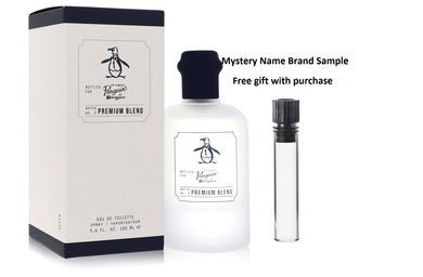Original Penguin Premium Blend by Original Penguin Eau De Toilette Spray 3.4 oz And a Mystery Name brand sample vile
