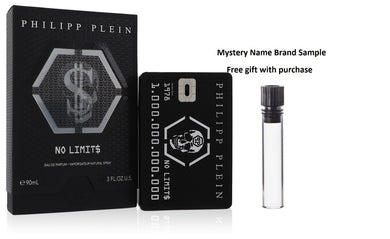 Philipp Plein No Limits by Philipp Plein Parfums Eau De Parfum Spray 3 oz And a Mystery Name brand sample vile