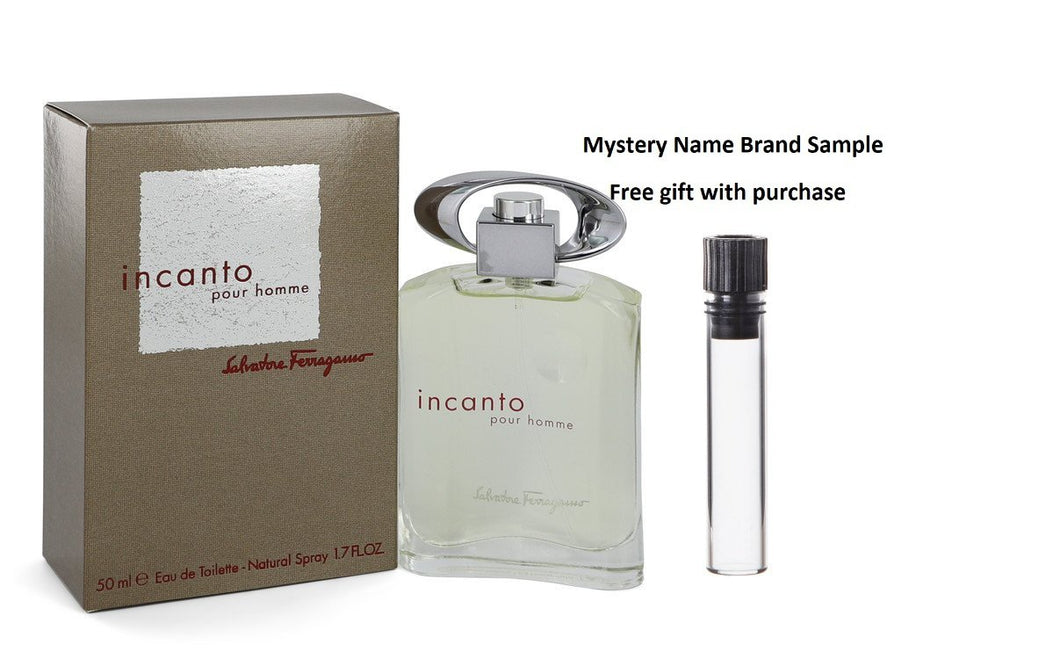 Incanto by Salvatore Ferragamo Eau De Toilette Spray 1.7 oz And a Mystery Name brand sample vile