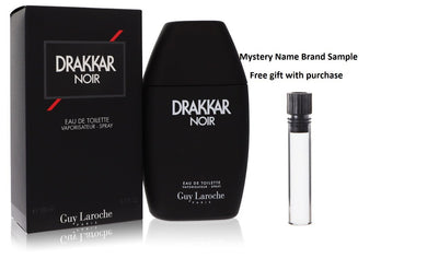 DRAKKAR NOIR by Guy Laroche Eau De Toilette Spray 6.7 oz And a Mystery Name brand sample vile