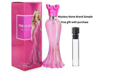 Paris Hilton Pink Rush by Paris Hilton Eau De Parfum Spray 3.4 oz And a Mystery Name brand sample vile