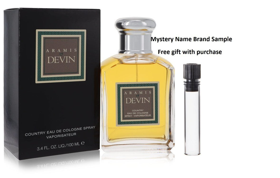 DEVIN by Aramis Cologne Spray 3.4 oz And a Mystery Name brand sample vile