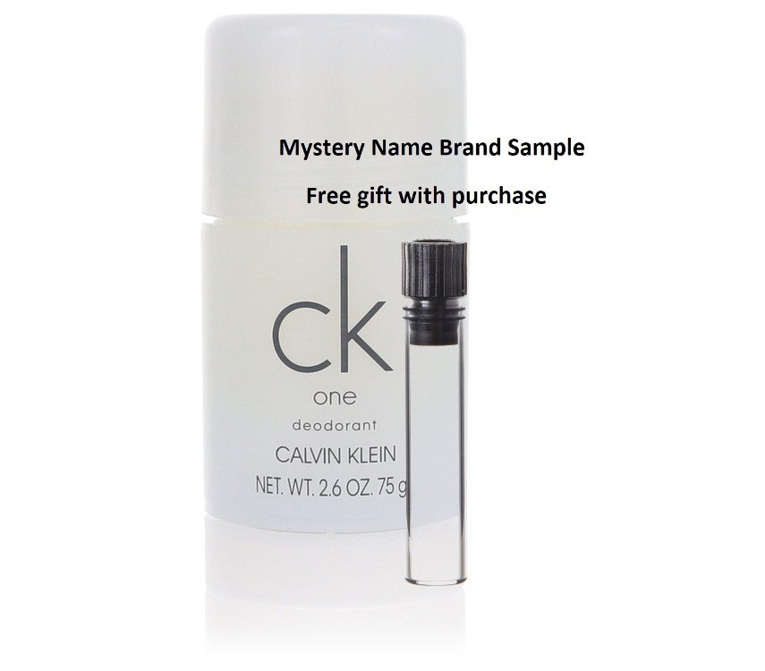 CK ONE by Calvin Klein Deodorant Stick 2.6 oz And a Mystery Name brand sample vile