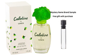 CABOTINE by Parfums Gres Eau De Toilette Spray 1 oz And a Mystery Name brand sample vile
