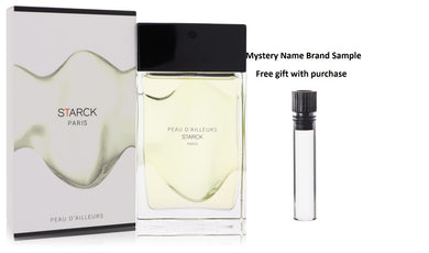 Peau D'ailleurs by Starck Paris Eau De Toilette Spray (Unisex) 3 oz And a Mystery Name brand sample vile