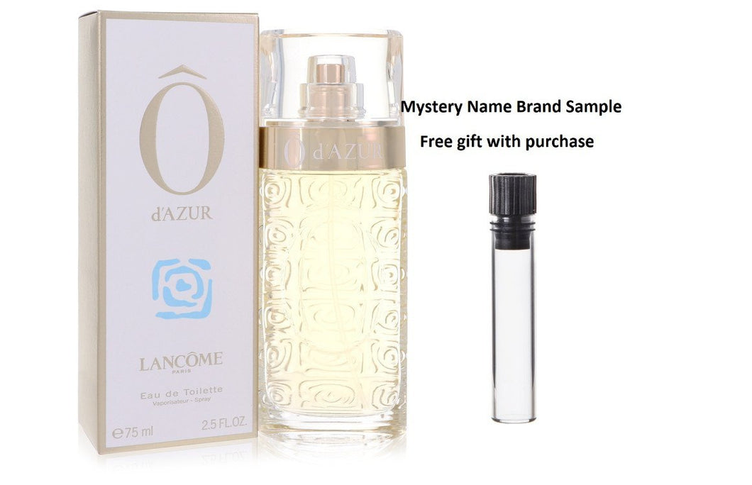 O d'Azur by Lancome Eau De Toilette Spray 2.5 oz And a Mystery Name brand sample vile
