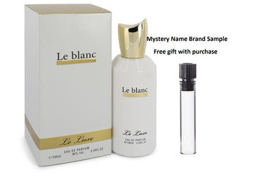 Le Luxe Le blanc by Le Luxe Eau De Parfum Spray 3.4 oz And a Mystery Name brand sample vile