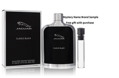 Jaguar Classic Black by Jaguar Eau De Toilette Spray 3.4 oz And a Mystery Name brand sample vile