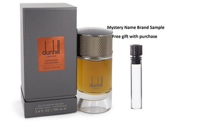 Dunhill British Leather by Alfred Dunhill Eau De Parfum Spray 3.4 oz And a Mystery Name brand sample vile