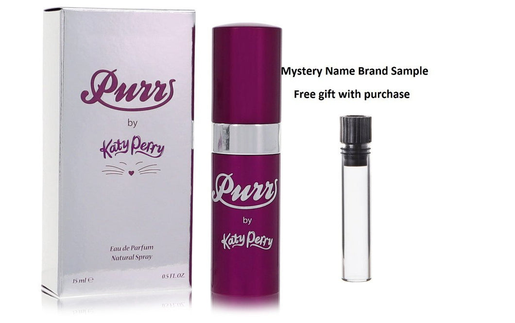 Purr by Katy Perry Eau De Parfum Spray 0.5 oz And a Mystery Name brand sample vile
