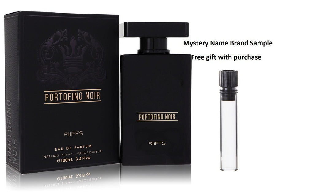 Portofino Noir by Riiffs Eau De Parfum Spray 3.4 oz And a Mystery Name brand sample vile