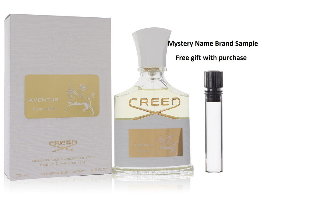 Aventus by Creed Eau De Parfum Spray 2.5 oz And a Mystery Name brand sample vile