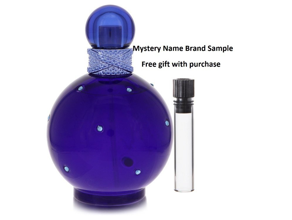 Fantasy Midnight by Britney Spears Eau De Parfum Spray (Tester) 3.4 oz And a Mystery Name brand sample vile