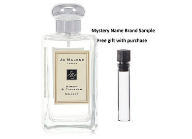 Jo Malone Mimosa & Cardamom by Jo Malone Cologne Spray (Unisex Unboxed) 3.4 oz And a Mystery Name brand sample vile