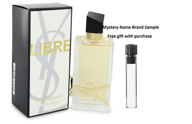 Libre by Yves Saint Laurent Eau De Parfum Spray 3 oz And a Mystery Name brand sample vile
