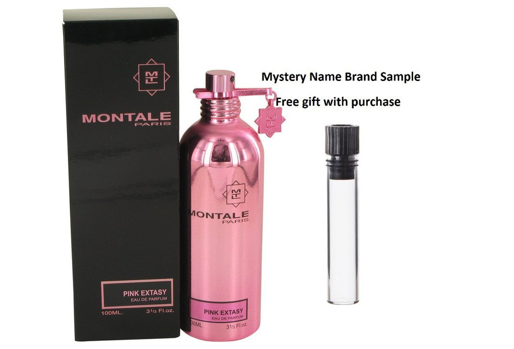 Montale Pink Extasy by Montale Eau De Parfum Spray 3.3 oz And a Mystery Name brand sample vile