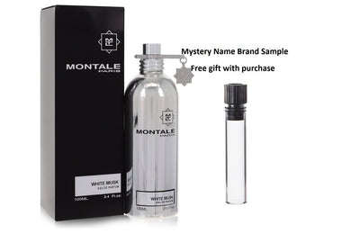 Montale White Musk by Montale Eau De Parfum Spray 3.3 oz And a Mystery Name brand sample vile