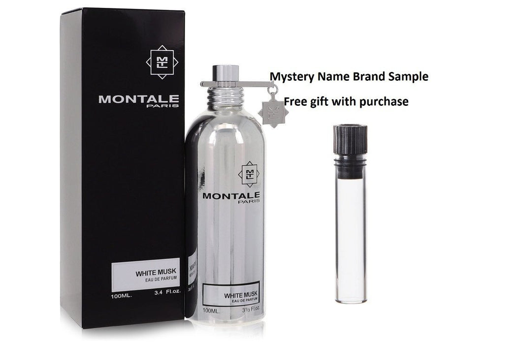 Montale White Musk by Montale Eau De Parfum Spray 3.3 oz And a Mystery Name brand sample vile