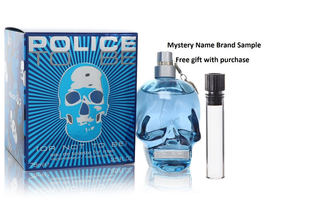Police To Be or Not To Be by Police Colognes Eau De Toilette Spray 2.5 oz And a Mystery Name brand sample vile