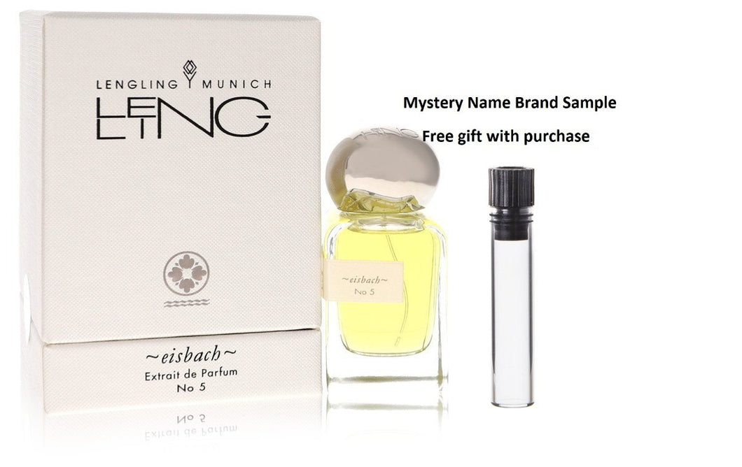 Lengling Munich No 5 Eisbach by Lengling Munich Extrait De Parfum Spray (Unisex) 1.7 oz And a Mystery Name brand sample vile