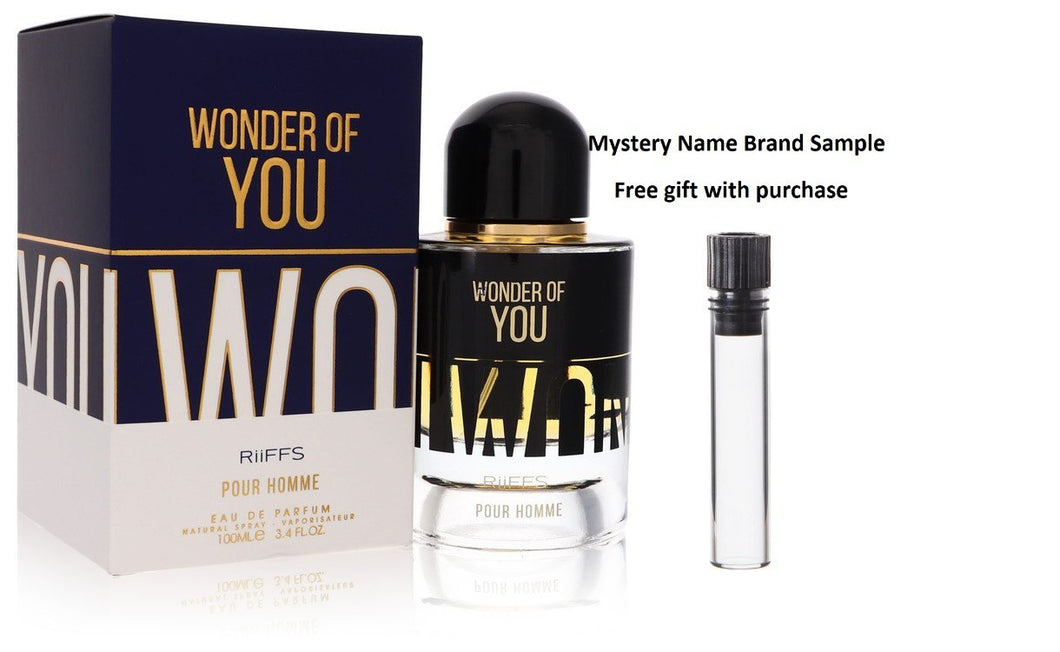 Riiffs Wonder Of You by Riiffs Eau De Parfum Spray 3.4 oz And a Mystery Name brand sample vile