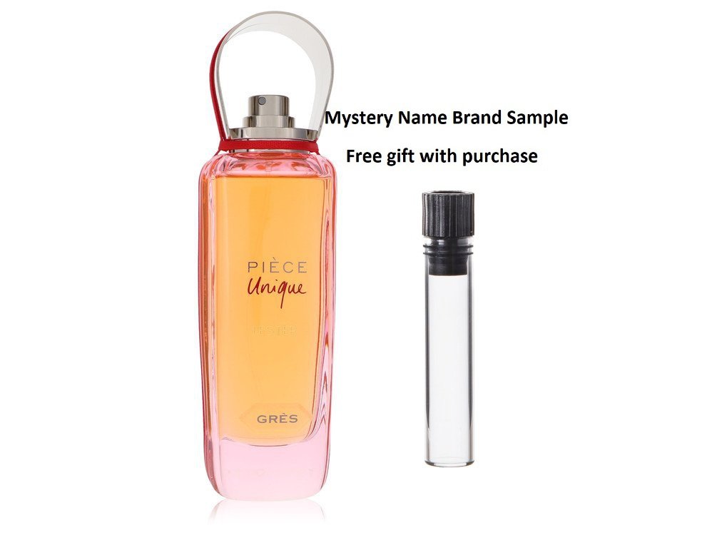 Piece Unique by Parfums Gres Eau De Parfum Spray (Tester) 3.4 oz And a Mystery Name brand sample vile