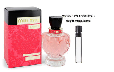 Miu Miu Twist by Miu Miu Eau De Parfum Spray 3.4 oz And a Mystery Name brand sample vile