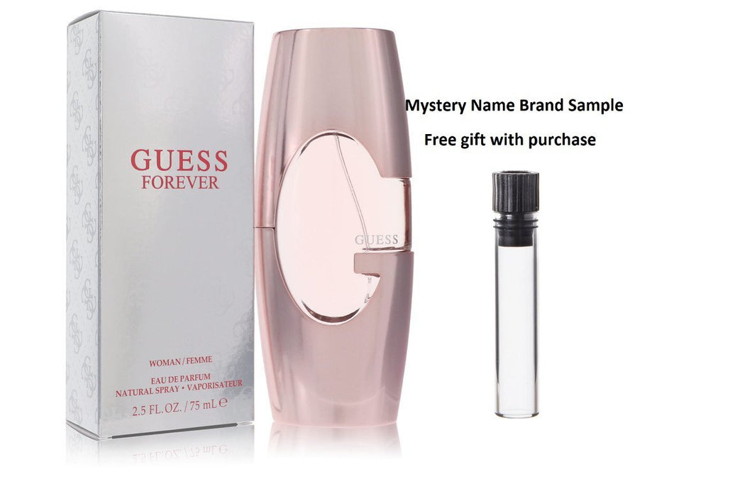 Guess Forever by Guess Eau De Parfum Spray 2.5 oz And a Mystery Name brand sample vile