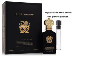 Clive Christian X by Clive Christian Pure Parfum Spray (New Packaging) 1.6 oz And a Mystery Name brand sample vile