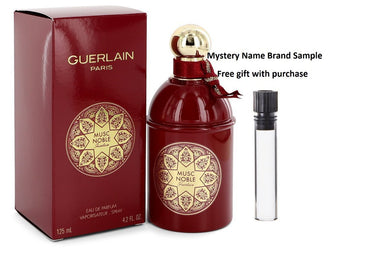 Musc Noble by Guerlain Eau De Parfum Spray 4.2 oz And a Mystery Name brand sample vile