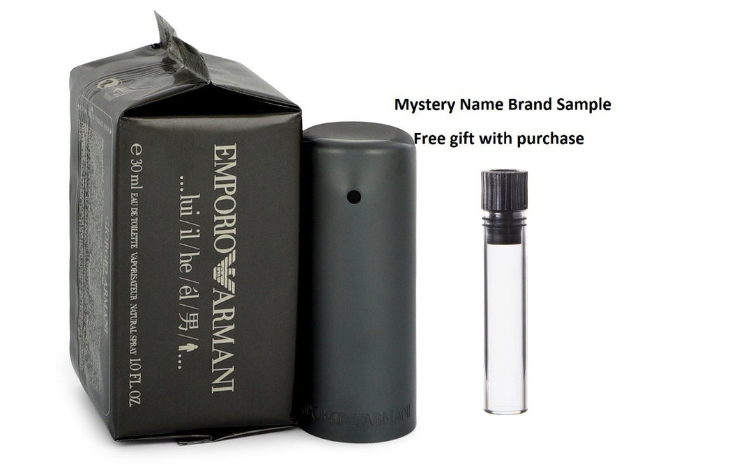 EMPORIO ARMANI by Giorgio Armani Eau De Toilette Spray 1 oz And a Mystery Name brand sample vile