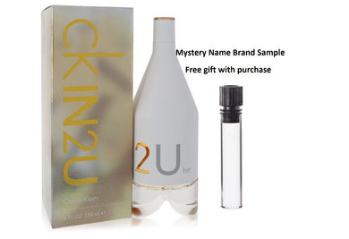 CK In 2U by Calvin Klein Eau De Toilette Spray 5 oz And a Mystery Name brand sample vile