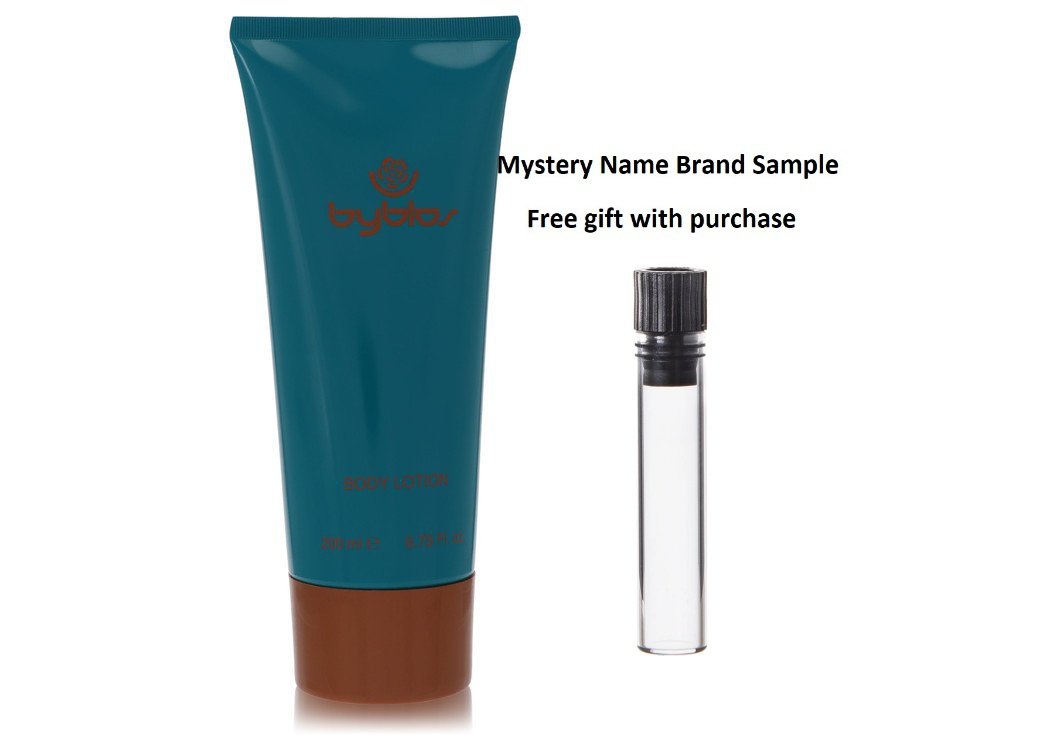 BYBLOS by Byblos Perfumed Body Lotion 6.7 oz And a Mystery Name brand sample vile