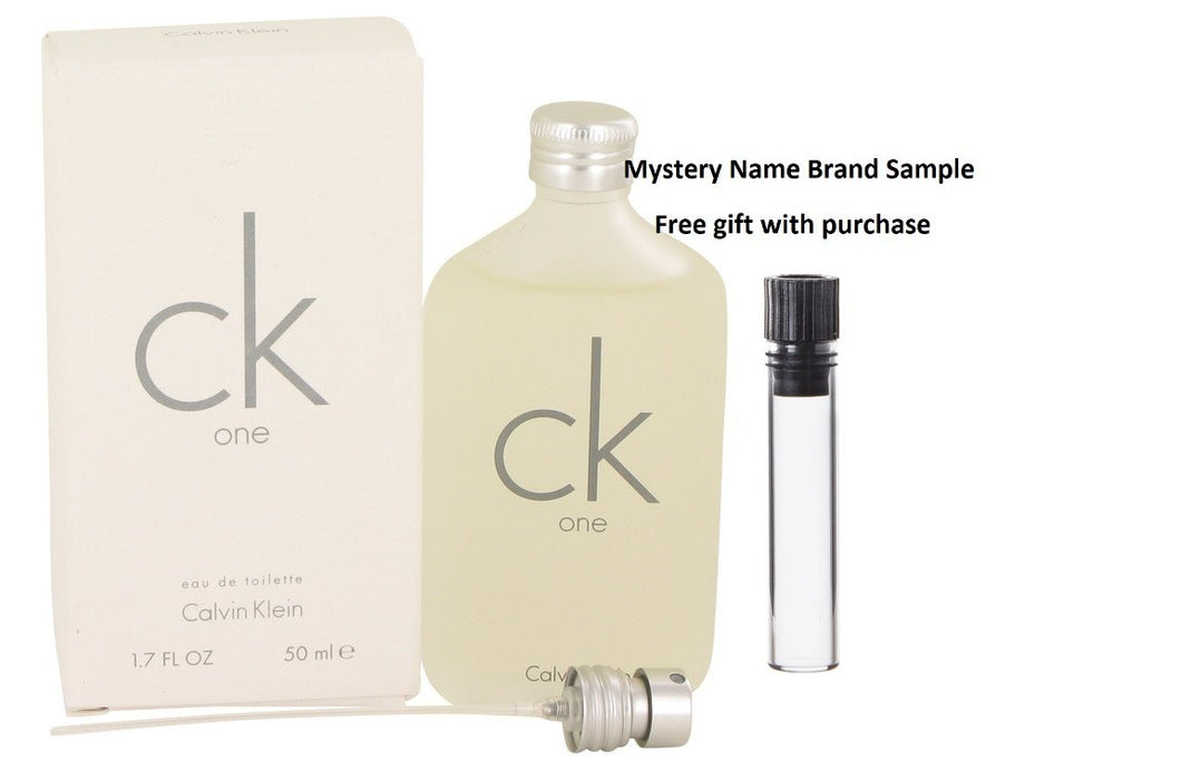 CK ONE by Calvin Klein Eau De Toilette Pour/Spray (Unisex) 1.7 oz And a Mystery Name brand sample vile