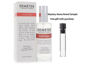 Demeter Fresh Ginger by Demeter Cologne Spray 4 oz And a Mystery Name brand sample vile