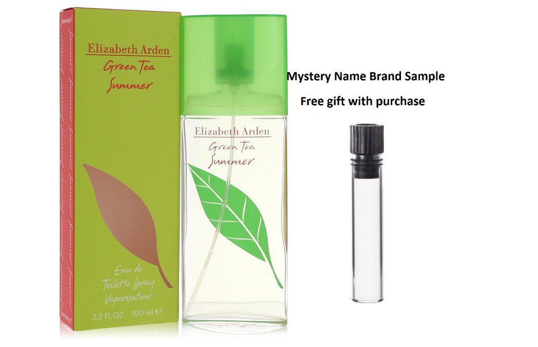 Green Tea Summer by Elizabeth Arden Eau De Toilette Spray 3.4 oz And a Mystery Name brand sample vile