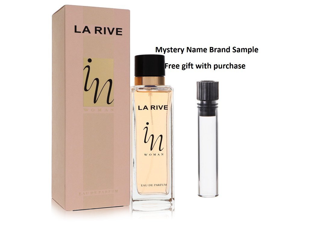 La Rive In Woman by La Rive Eau De Parfum Spray 3 oz And a Mystery Name brand sample vile