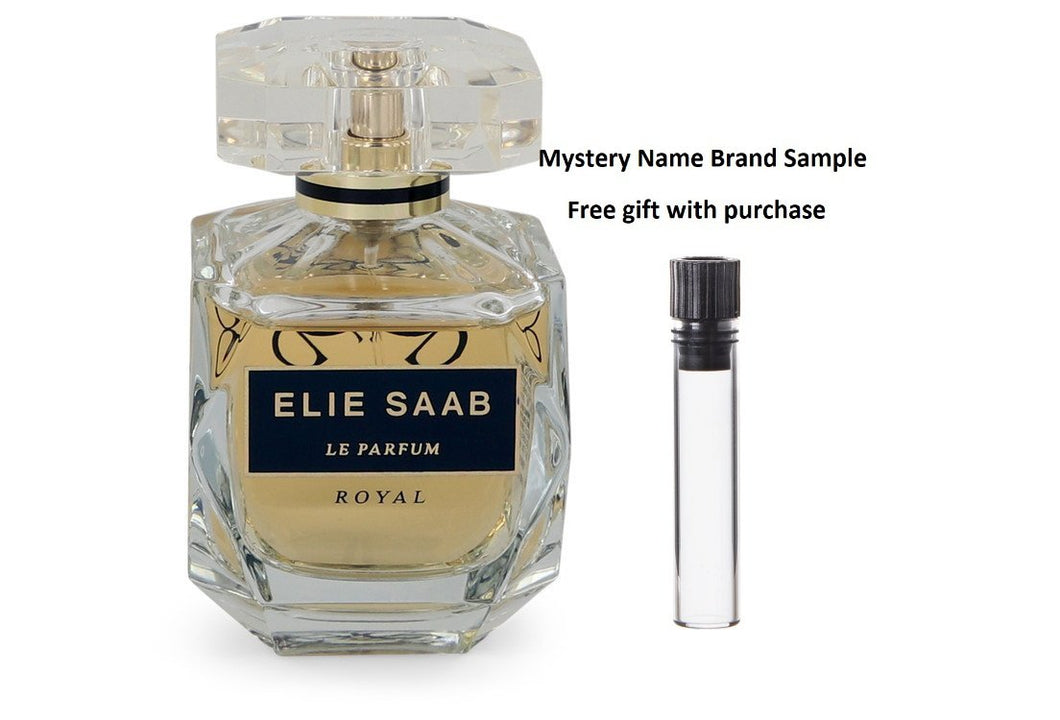 Le Parfum Royal Elie Saab by Elie Saab Eau De Parfum Spray (Tester) 3 oz And a Mystery Name brand sample vile