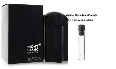 Montblanc Emblem by Mont Blanc Eau De Toilette Spray 3.4 oz And a Mystery Name brand sample vile