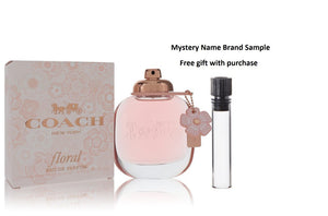 Coach Floral by Coach Eau De Parfum Spray 3 oz And a Mystery Name brand sample vile