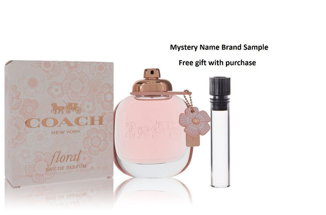 Coach Floral by Coach Eau De Parfum Spray 3 oz And a Mystery Name brand sample vile